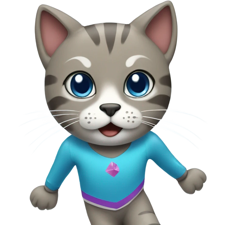 cat ice skating  emoji