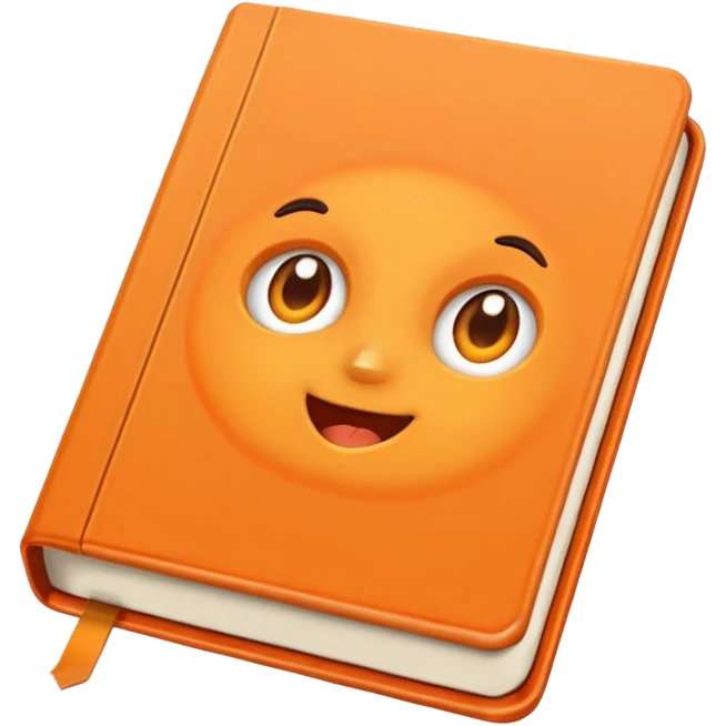 orange color cute diary emoji
