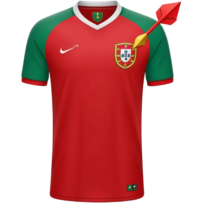 red Portugal football shirt arrow emoji