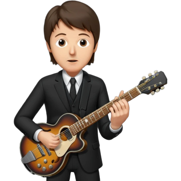 Paul McCartney playing guitar emoji