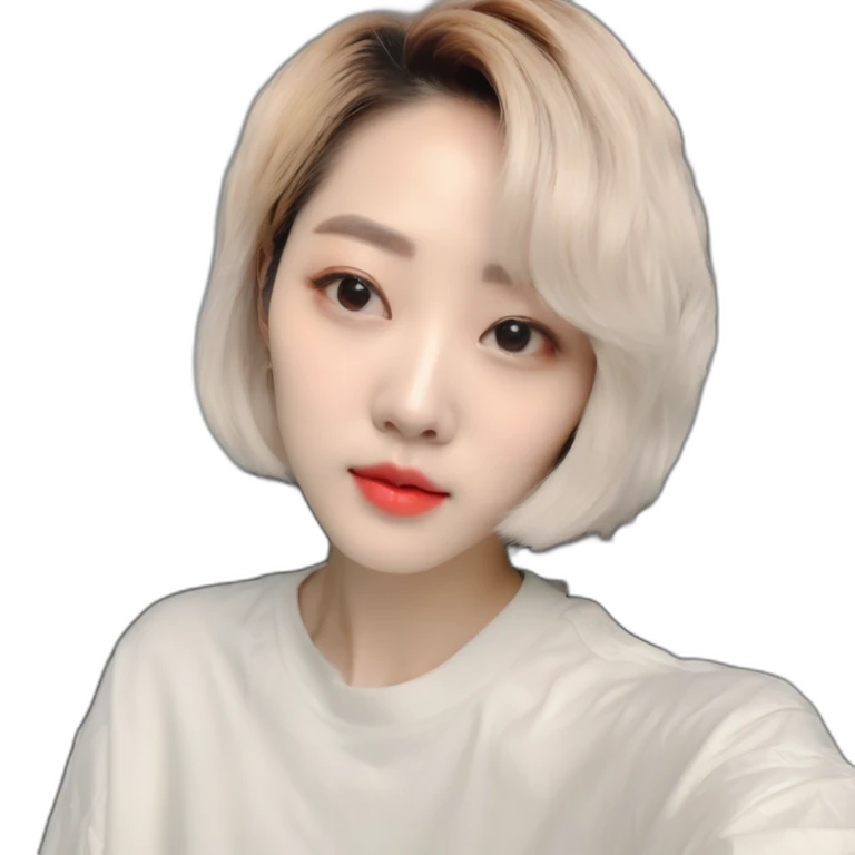 KPOP music group Aespa member Kim Min-jeong in short hair emoji