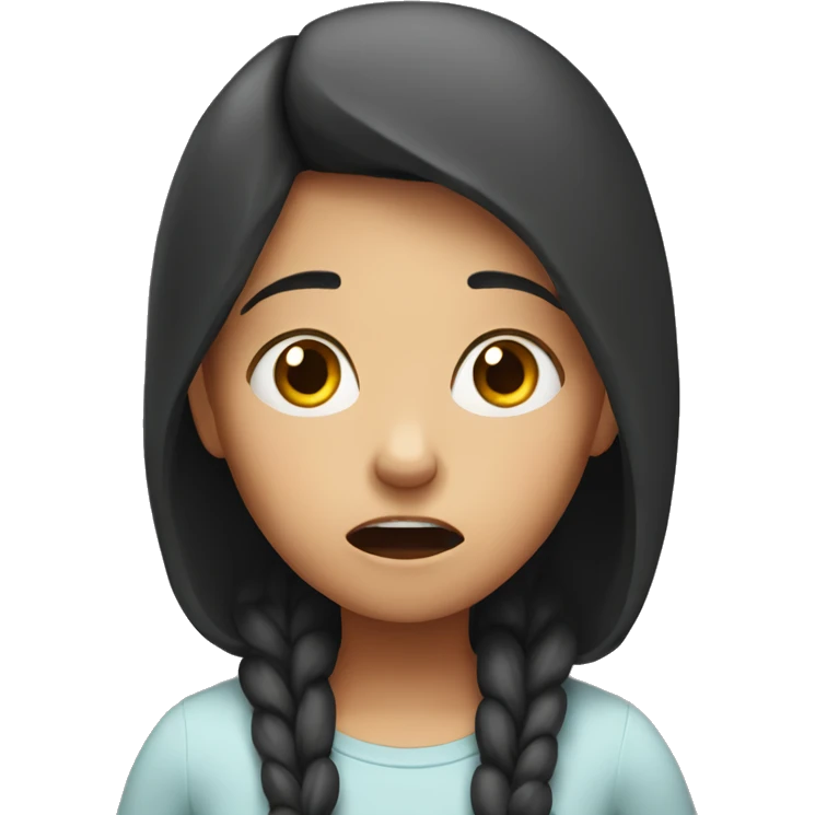 Girl scared emoji