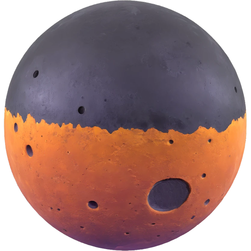 planet Mercury with craters emoji
