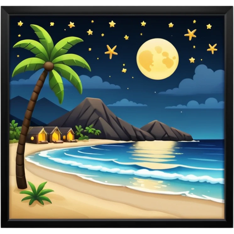 Beach night emoji