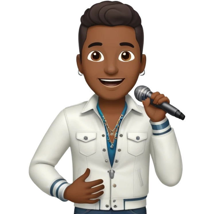 Happy Rock Pop Latino Music Male Singer in his 30s emoji