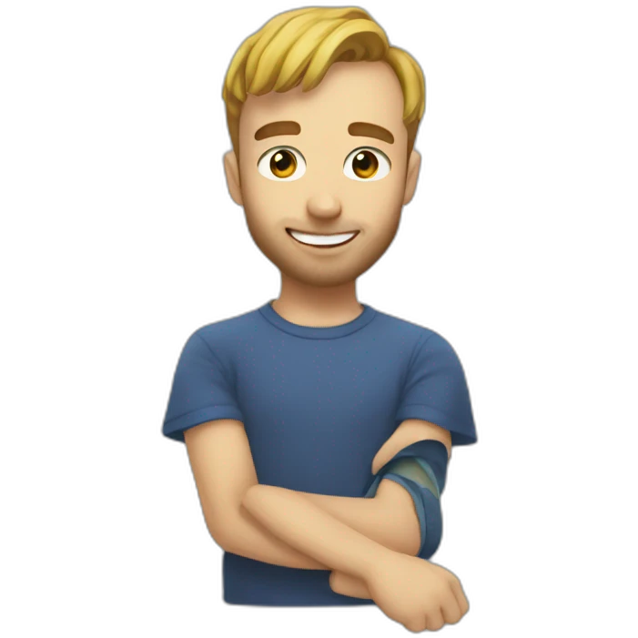 Squeezie with à poil emoji