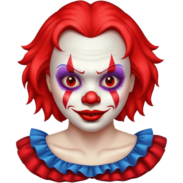Evil clown tits emoji