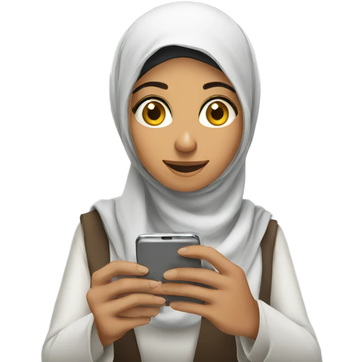 arab women using phone emoji