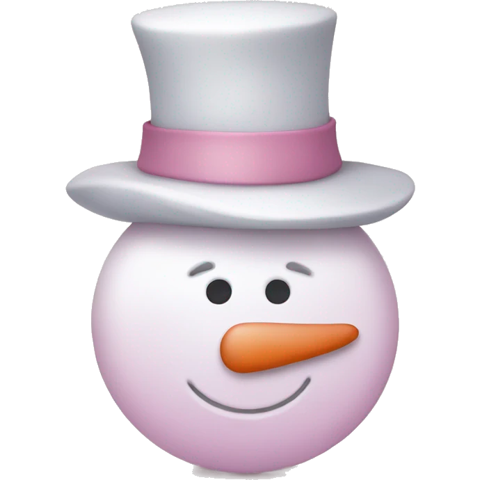 cute light pink snowman emoji