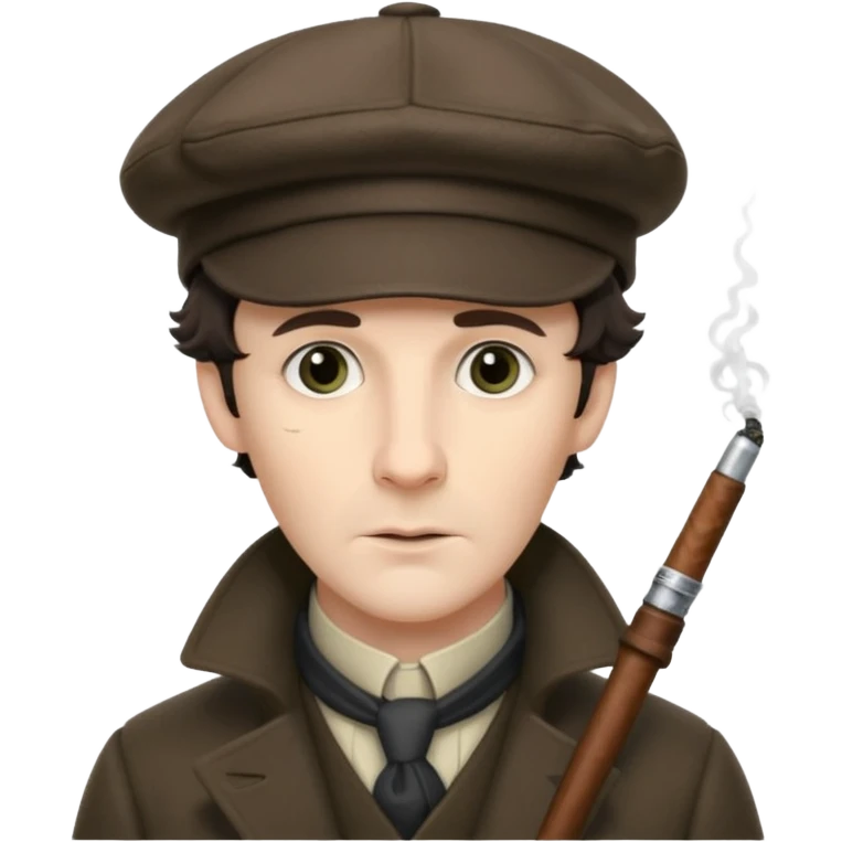 Sherlock Holmes with deerstalker hat without mustache and cigarette  emoji