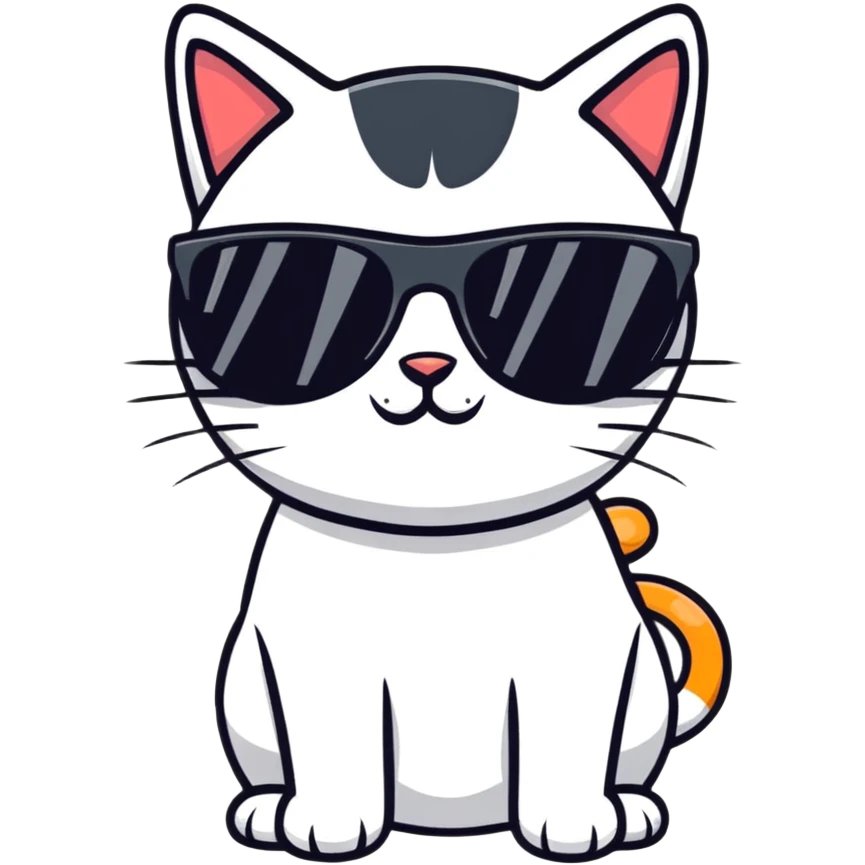Cat with sunglasses emoji