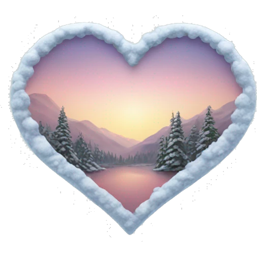 Heart shape with winter inside emoji