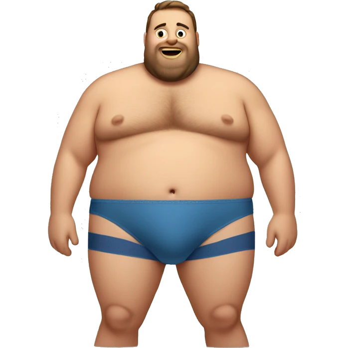 Fat guy in underwear emoji