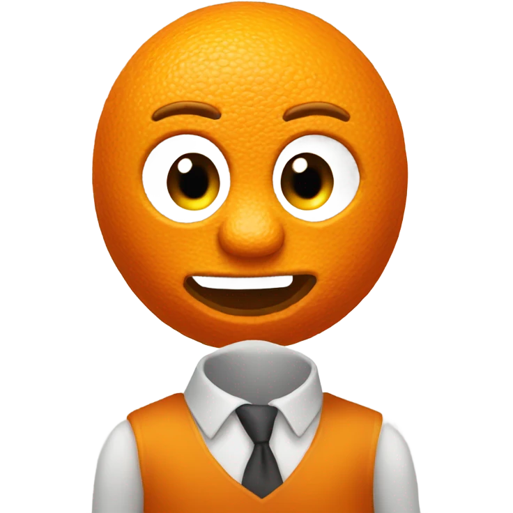 Orange man with blooof  emoji