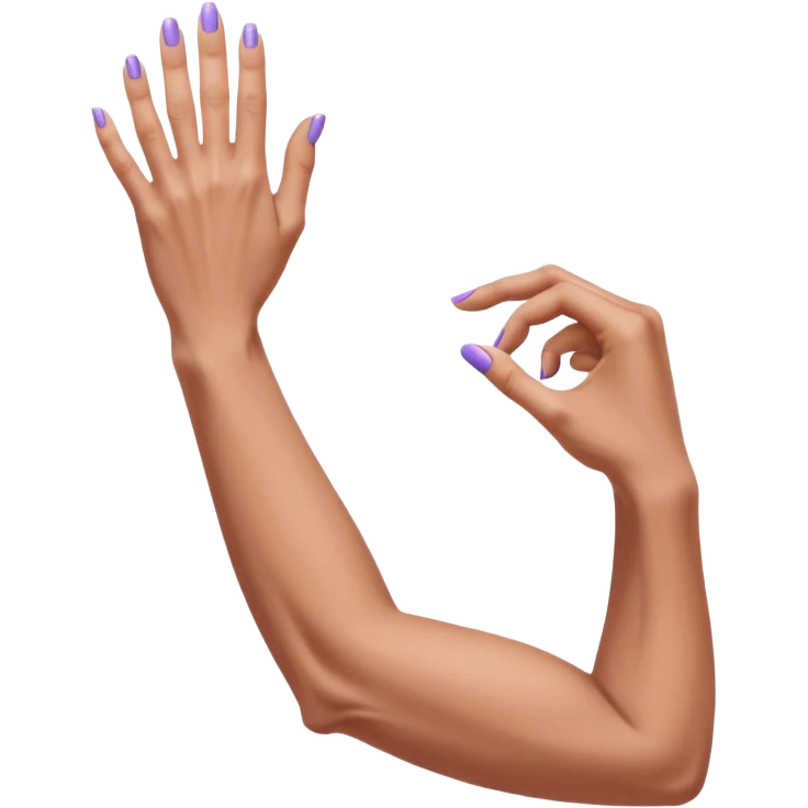Female arm with muscle and manicured hands  emoji