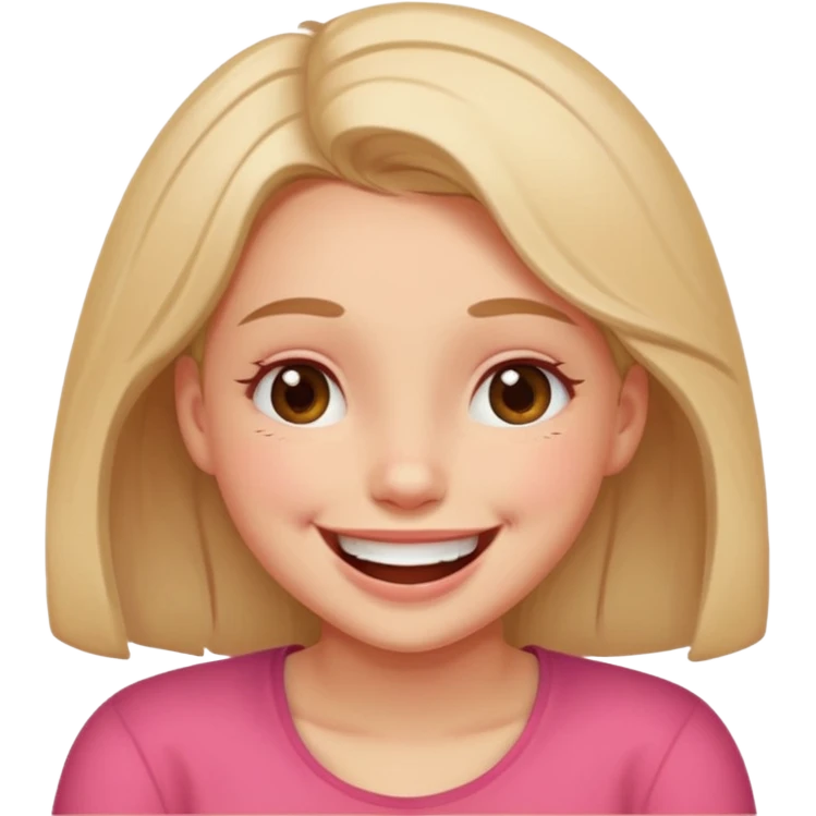 a girl genuinely feeling happy so so so much laughing so hard with her eyes folded emoji