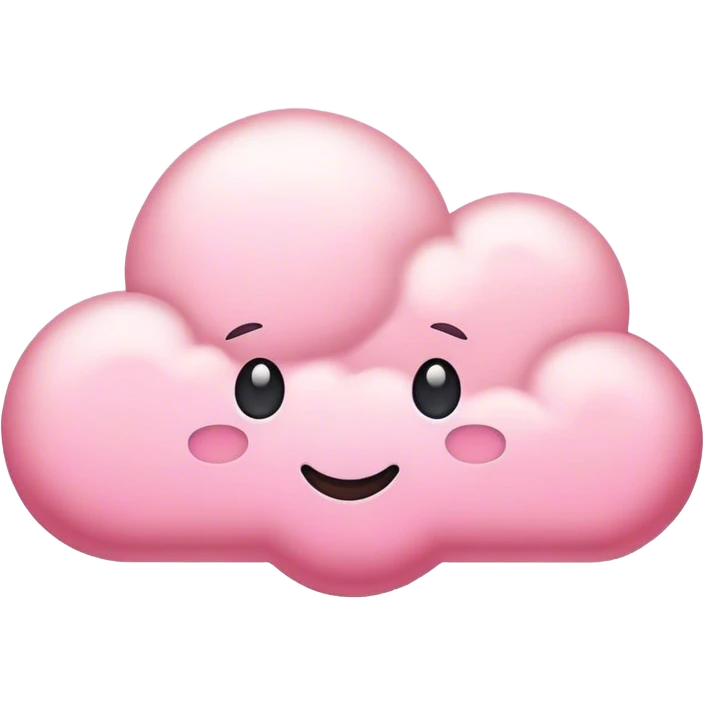 Pink cloud emoji