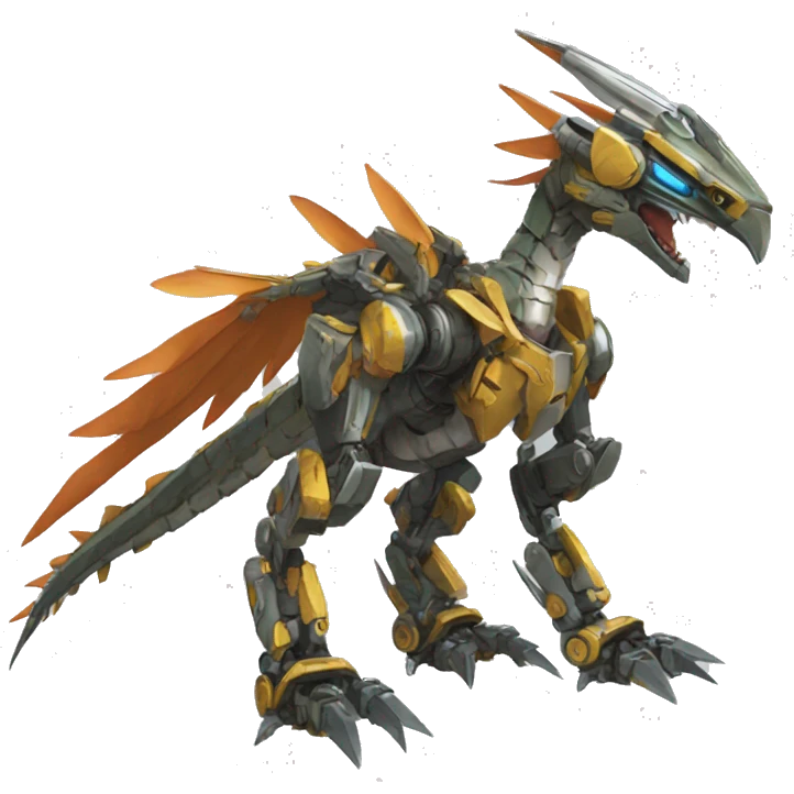Spiky Medabot-Raptor-Dragon-Mecha emoji