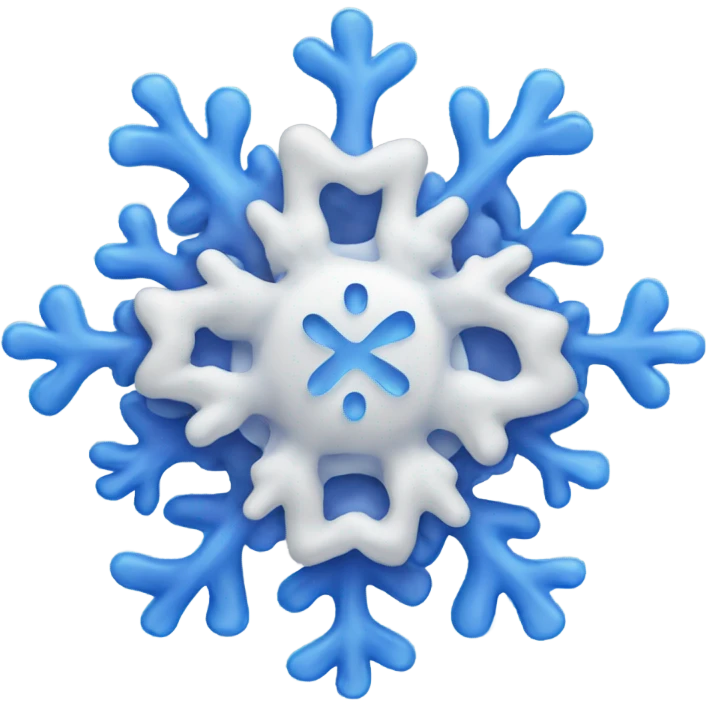 Mushroom snowflake emoji