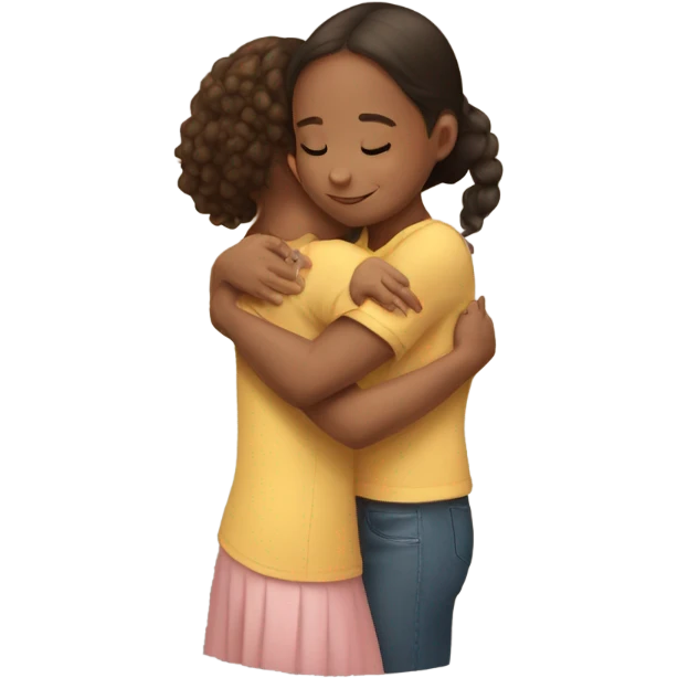 Embracing her sister emoji