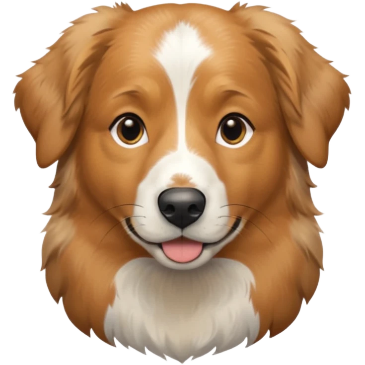 Australian Shepherd golden retriever tan eyebrows around nose and mouth black and speckled grey fur on chest. No white  emoji