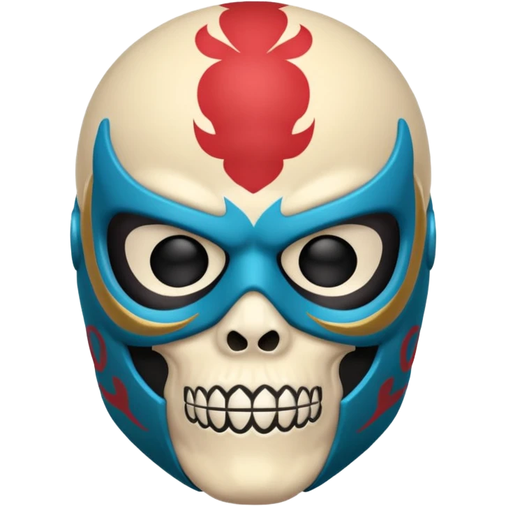 luchador con traje de calavera emoji