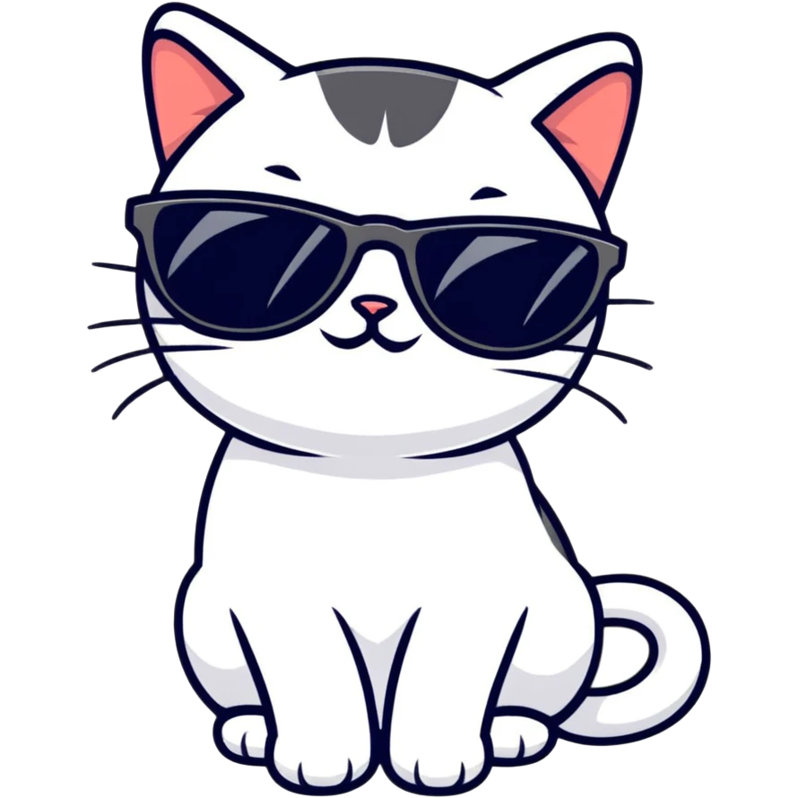 Cat with sunglasses emoji