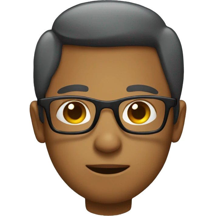 A person with cute glasses emoji