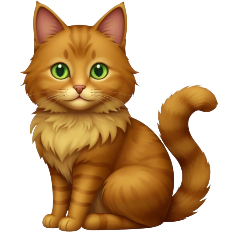 an elegant brown sitting cat emoji