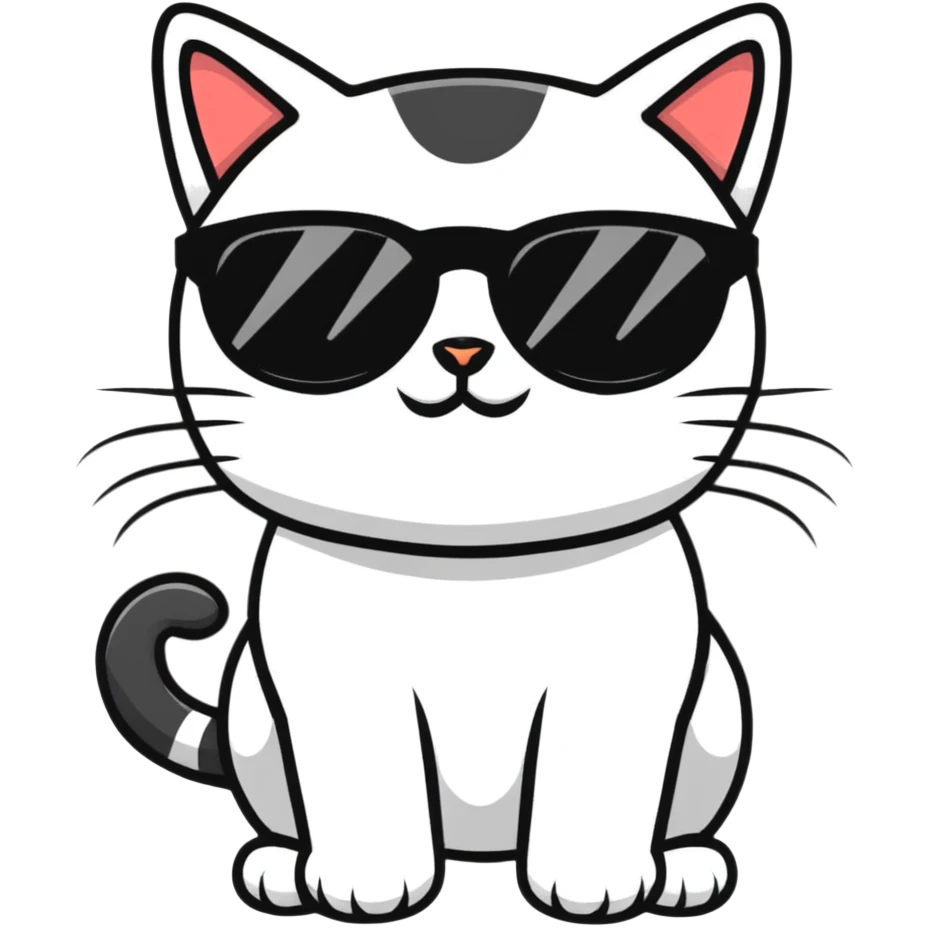 Cat with sunglasses emoji