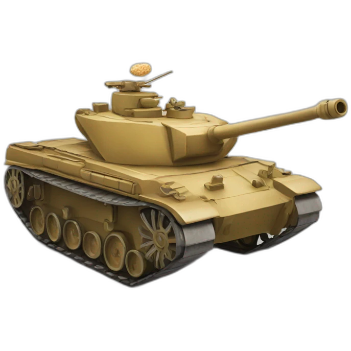 Tank with peanuts emoji