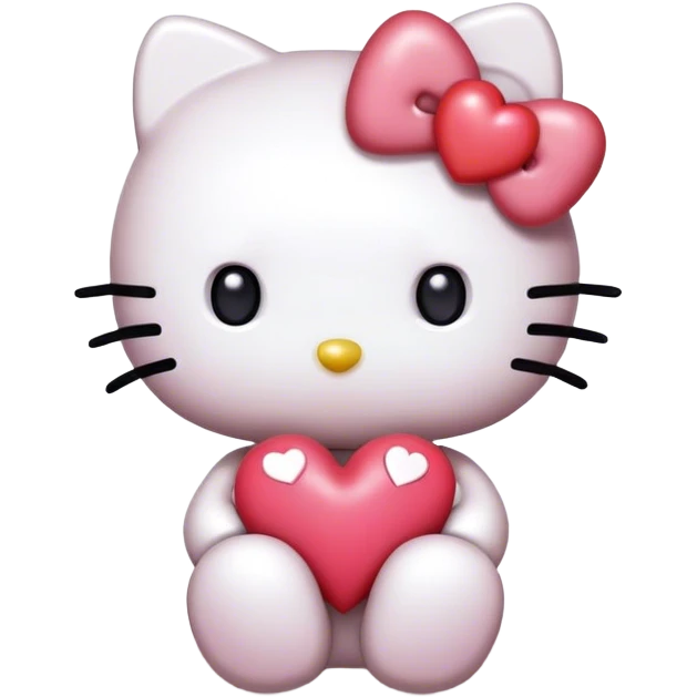 Hello kitty with hearts  emoji