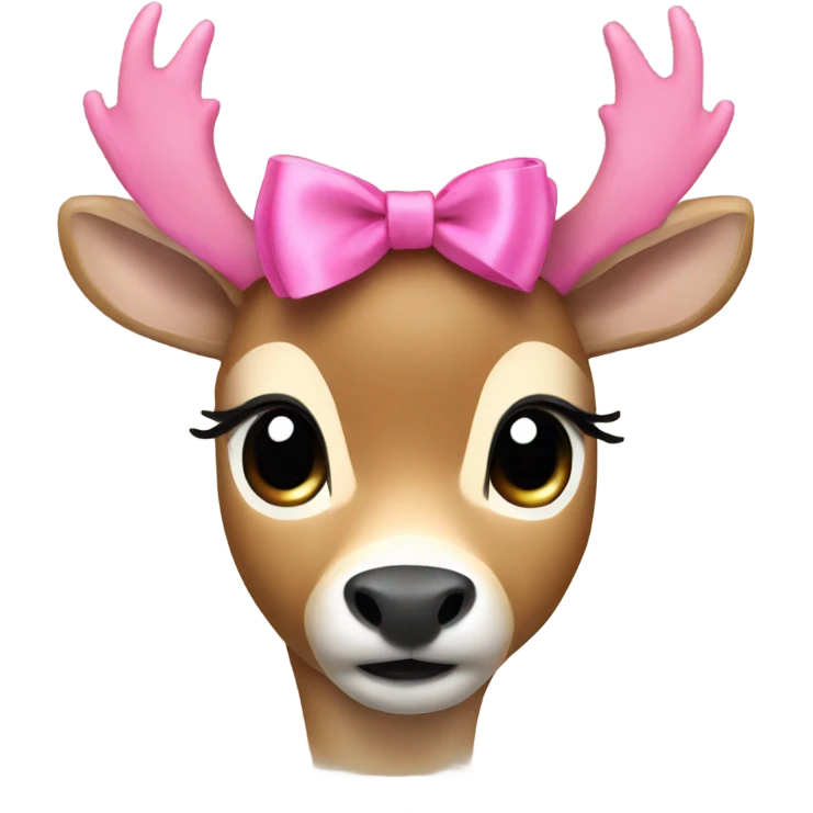 deer with a pink bow emoji