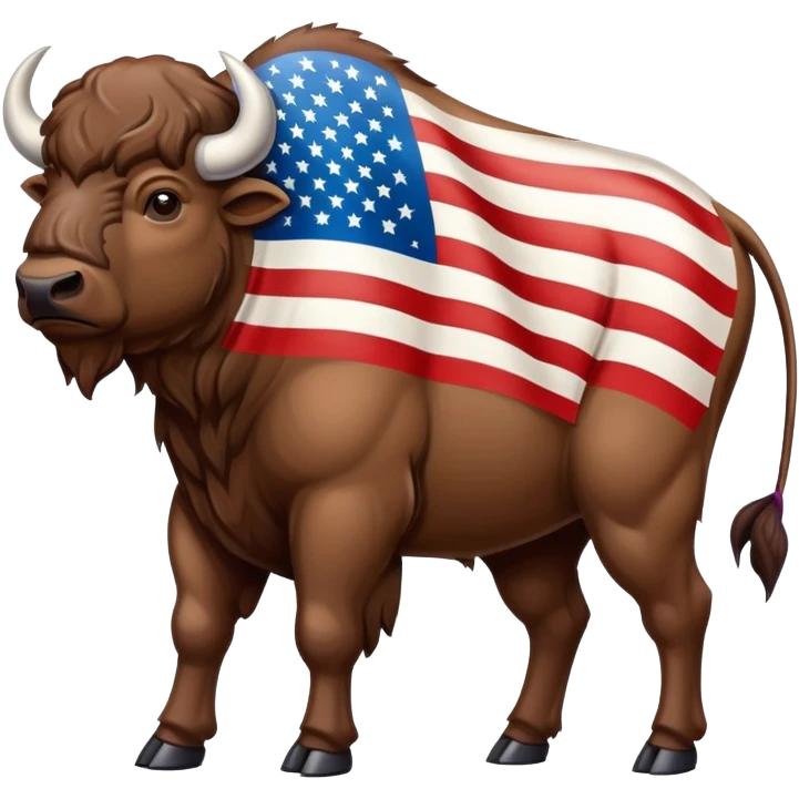 patriotic buffalo emoji
