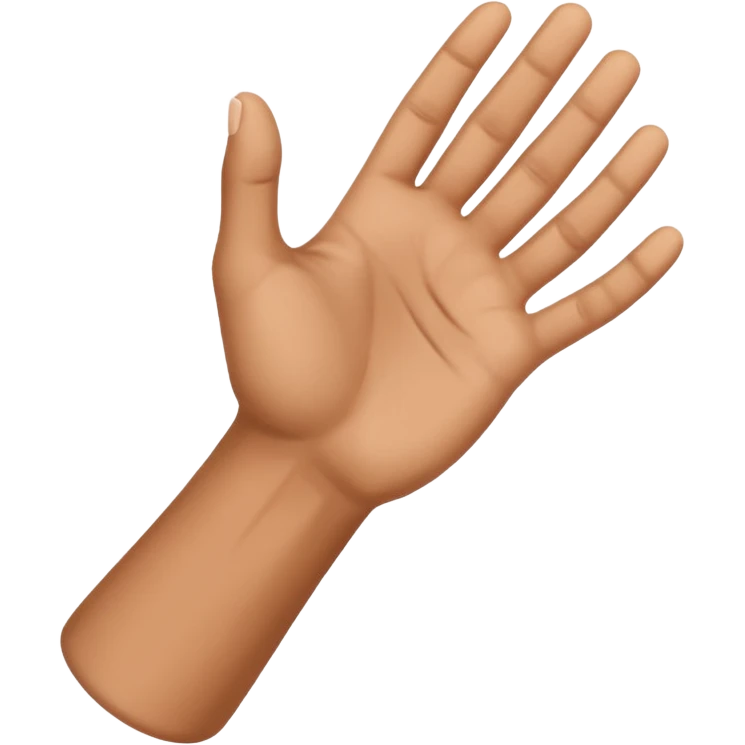  دست راست از مچ توسط دست چپ گرفته شده به سمت بالا emoji