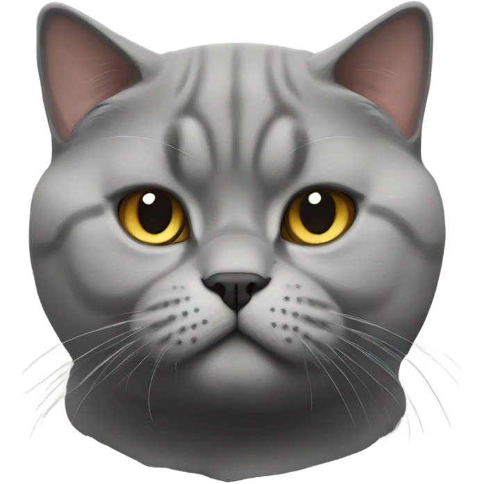 Muscular British shorthair cat emoji