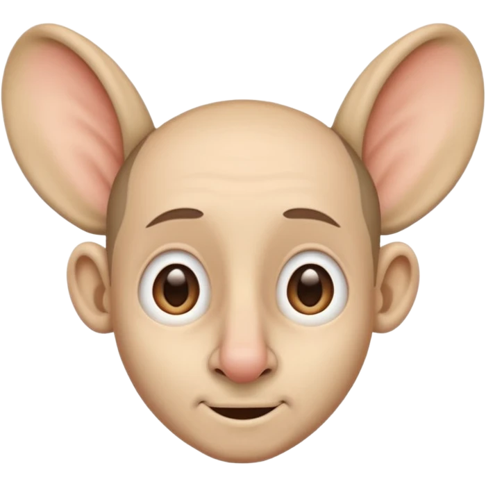 شخص اذنية كبار وخشمه كبي، emoji