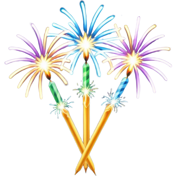 sparklers new year emoji