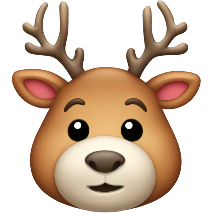 a chubby reindeer emoji
