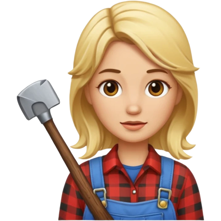 lumberjack blonde woman emoji