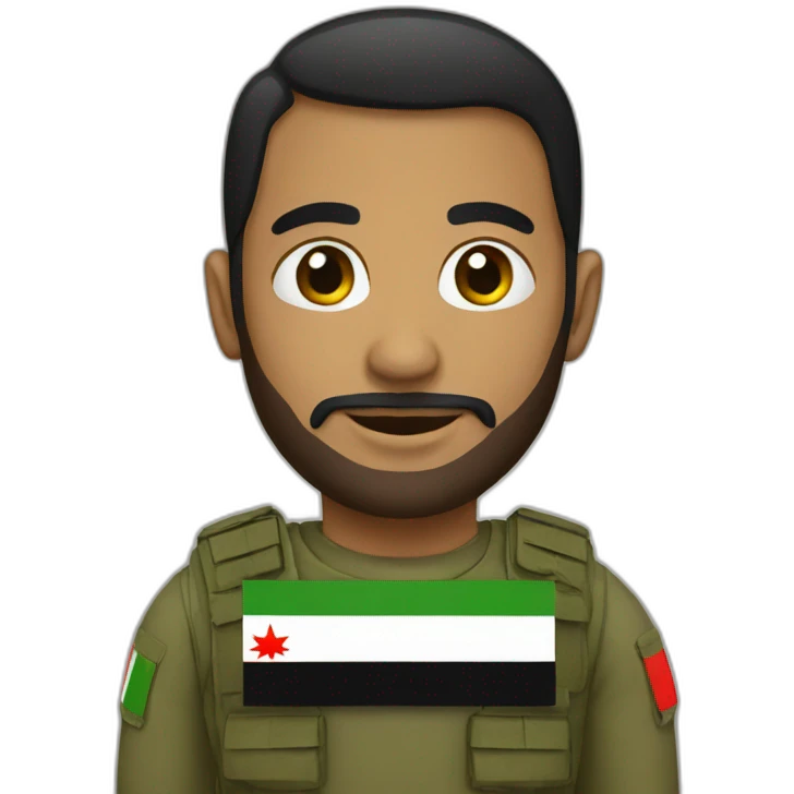 Man in iraq flag colors emoji