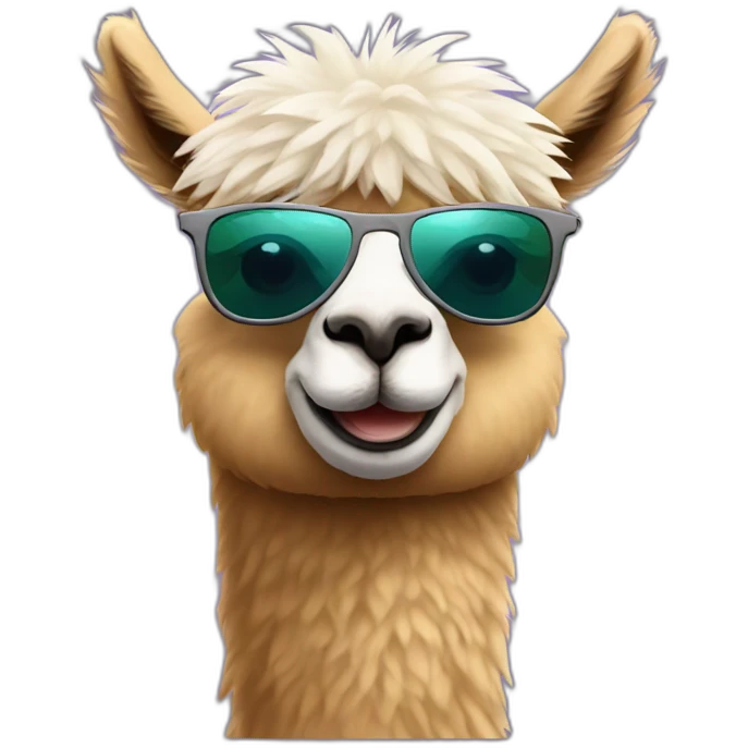 alpaca with rayban emoji