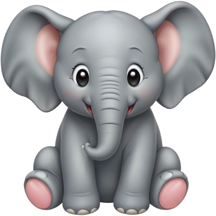 Cinematic Cute Yawning Baby Elephant Portrait Emoji, Head tilted slightly with a dramatic, wide-open yawn, showcasing a soft, downy gray hide with oversized drooping ears, round eyes barely open in drowsy contentment, Simplified yet irresistibly adorable features, highly detailed, glowing with a soft, cozy glow, high shine, relaxed yet expressive, stylized with a touch of gentle whimsy, bright and endearing, soft glowing outline, capturing the essence of a sleepy yet affectionate baby elephant, so drowsy it feels like it could stretch out of the screen and curl up for a nap! emoji