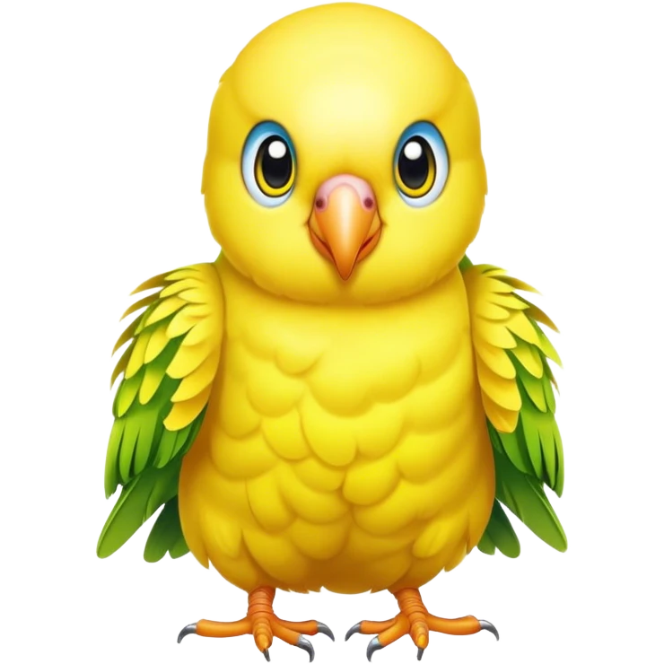 All yellow parakeet no green emoji