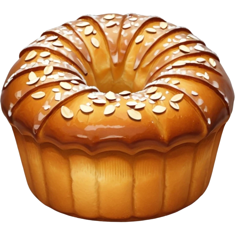 French kougelhopf with almonds on the top emoji