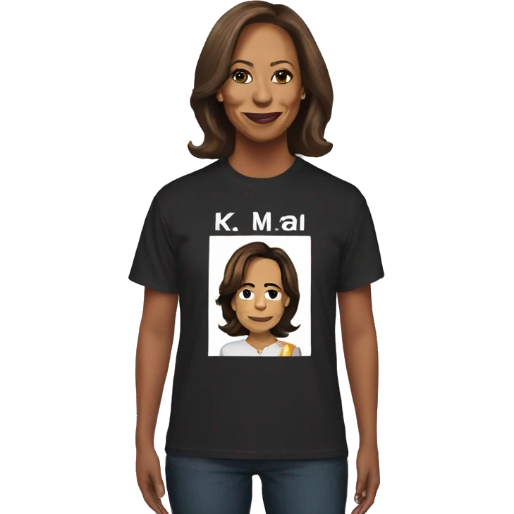 Wearing a Kamala Harris shirt emoji
