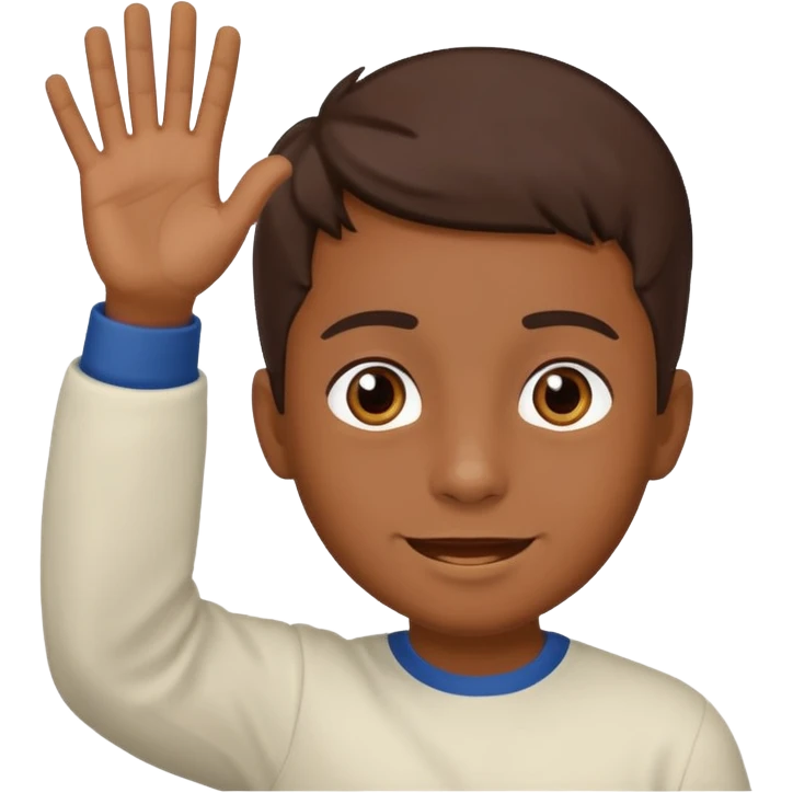 generate emoji of boy saying hii emoji
