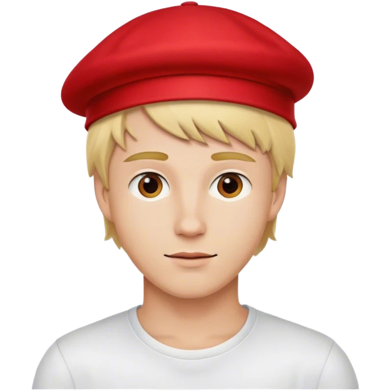 blond guy with a redhat from the company redhat and he is young emoji