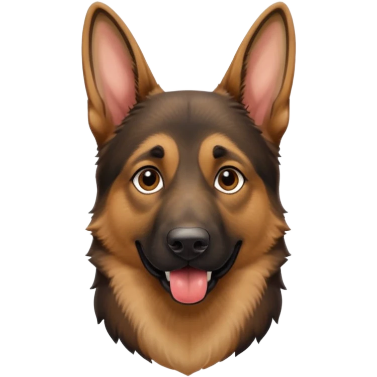 make tongue longer on German Shepard male emoji