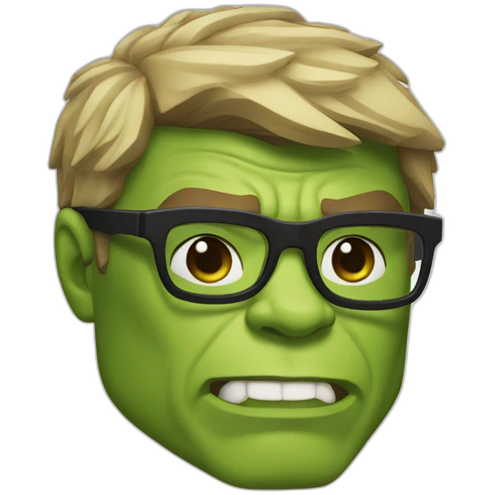 hulk in specs emoji